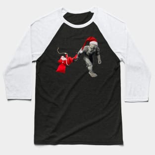 Sasquatch Catches Santa Baseball T-Shirt